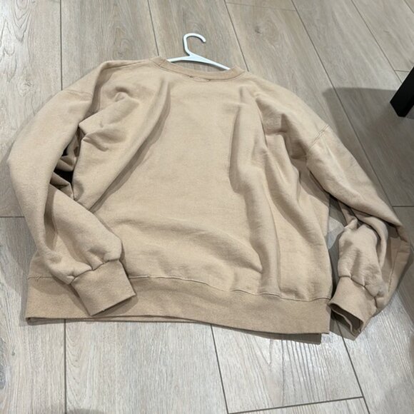 The bar sweatshirt in tan with white letters! - Picture 2 of 3